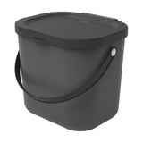 Rotho albula afvalscheiders - gft afvalbak - 6l - zwart - afbeelding 1