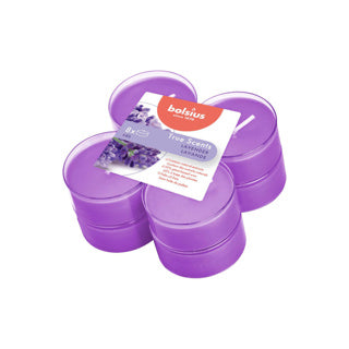 Bolsius maxilichten true scents lavendel 8 stuks | 6 stuks