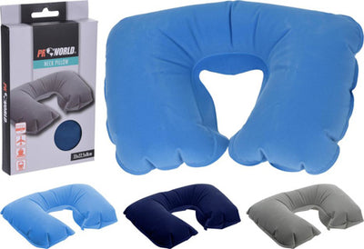 Pro world nekkussen opblaasbaar 3 assorti kleur | 4 stuks