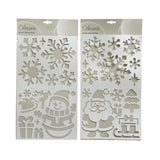 Kaemingk stencils plastic snowman santa 2 assorti | 6 stuks - afbeelding 1
