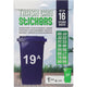 No brand afvalbak stickervellen set 16 | 6 stuks