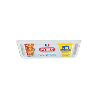 Pyrex schaal met kunststof deksel 1.5l