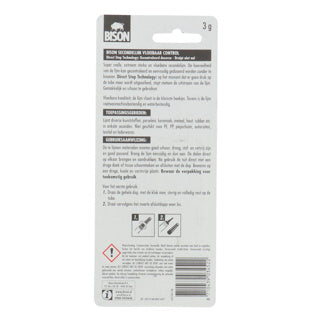 Bison secondelijm vloeibaar control tube 3gr | 4 stuks