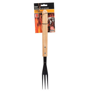 Bbq collection luxe vleesvork 41 cm eiken rvs