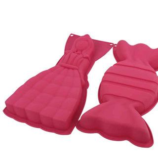 Basic silicone bakvorm snoep princes 17x3x32 cm roze
