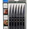 Amefa pizza steakmessen 6 stuks zwart