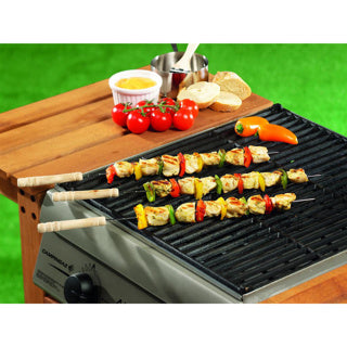 Bbq collection barbecuespies 24 cm 4 stuks rvs