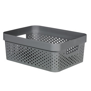 Curver infinity dots opbergmand 11 l antraciet | 2 stuks