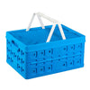 Sunware square vouwkrat met koeltas en handgreep 32 l blauw | 3 stuks