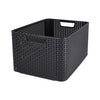 Curver style mand l rotanstyle antraciet (lxbxh 44x32x23cm)
