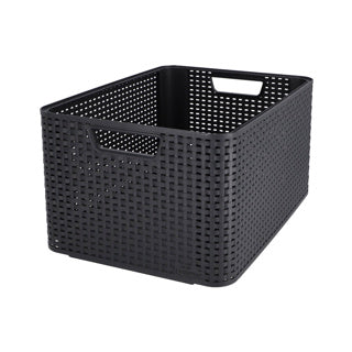 Curver style mand l rotanstyle antraciet (lxbxh 44x32x23cm)