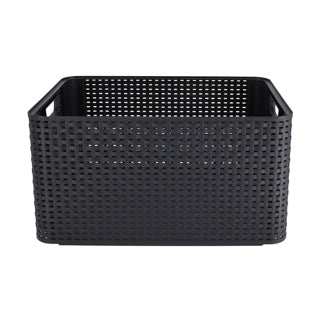 Curver style mand l rotanstyle antraciet (lxbxh 44x32x23cm)