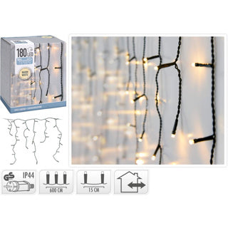 Home styling kerst ijspegelverlichting 180 leds binnen buiten ip44 6m
