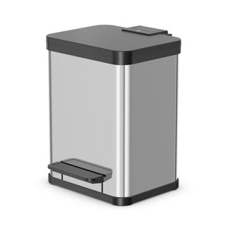 Hailo prullenbak 18 l zilver, zwart