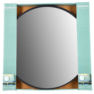 Spiegel ronde vorm 40 cm zwart