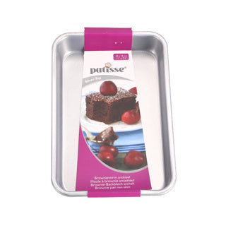 Patisse brownievorm 28x18x4 cm zilver