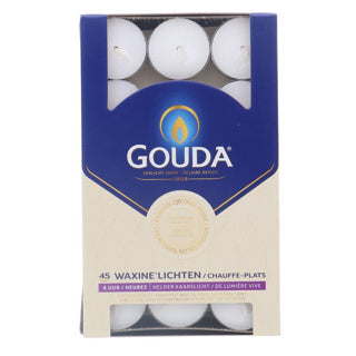 Gouda waxinelicht 6 uur in doos 45 stuks