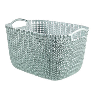 Curver knit opbergmand maat l 19 l blauw