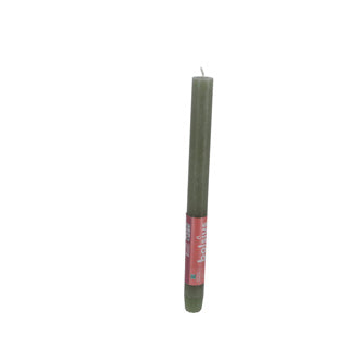 Bolsius dinerkaars rustiek olijfgroen 27 cm | 9 stuks