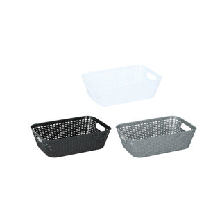 Opbergmand 29 x 20 x 8,5 cm assorti kleuren | 4 stuks