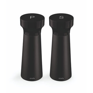 Amefa modern shade peper en zout set 15 cm zwart