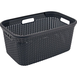 Curver style wasmand rotanstyle 45 liter antraciet 27x38x59cm