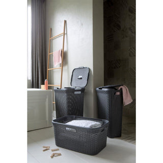 Curver style wasmand rotanstyle 45 liter antraciet 27x38x59cm