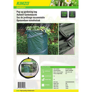 Kinzo tuinafvalzak pop-up 45x75cm