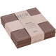 Home styling onderzetterset kunstleer 4-delig 10x10cm