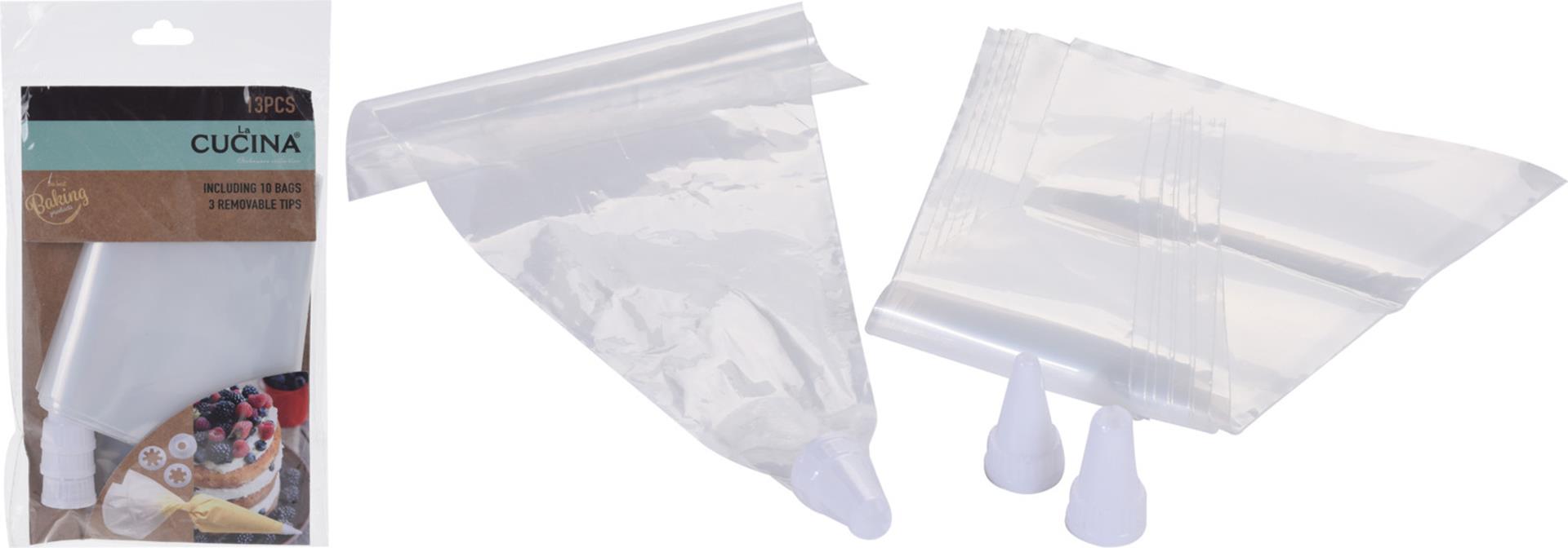 Basic la cucina wegwerp slagroomspuit 13-delig