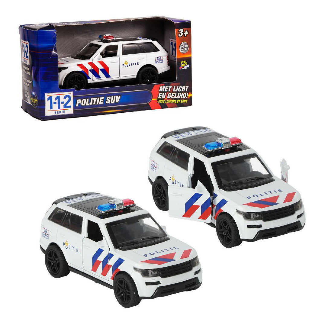 112 112 Pull-Back Politie SUV 1:36 + Licht en Geluid