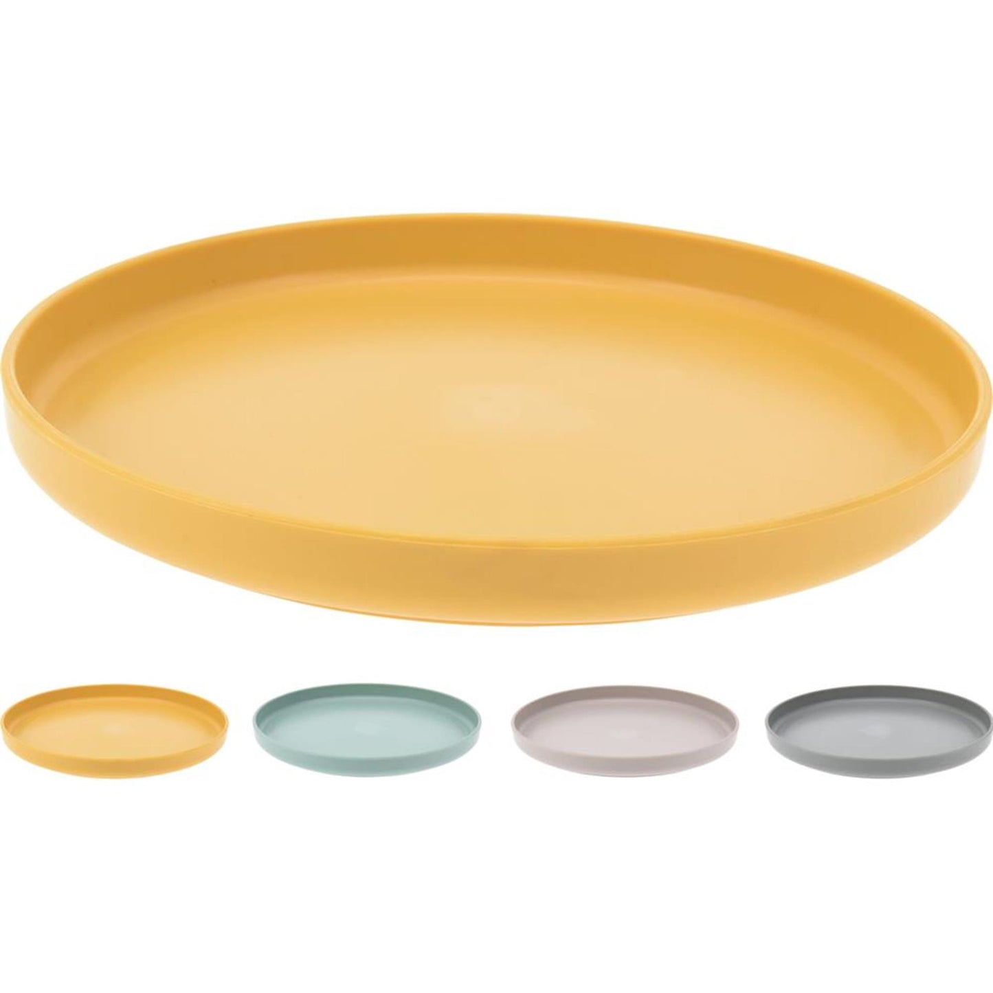 Excellent houseware bord gerecycled kunststof ø19,5cm 4 assorti