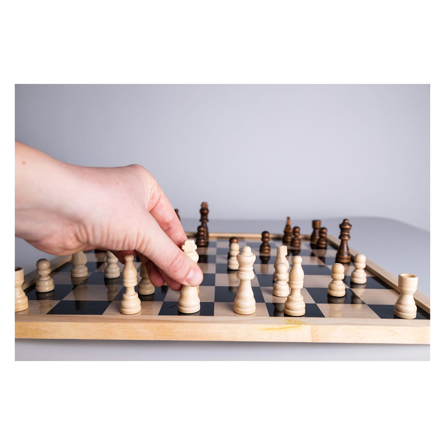 Clown games schaakstukken hout, 32dlg.