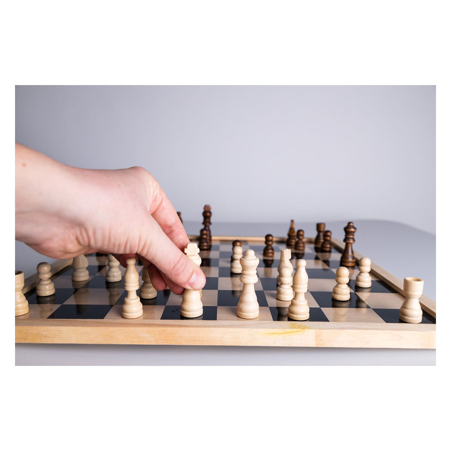 Clown games schaakstukken hout, 32dlg.