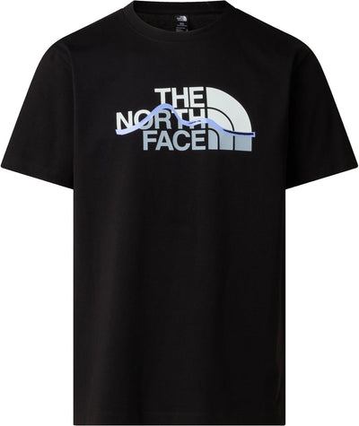 The north face m mountain line regular short sleeve tee heren outdoorshirt - tnf zwart