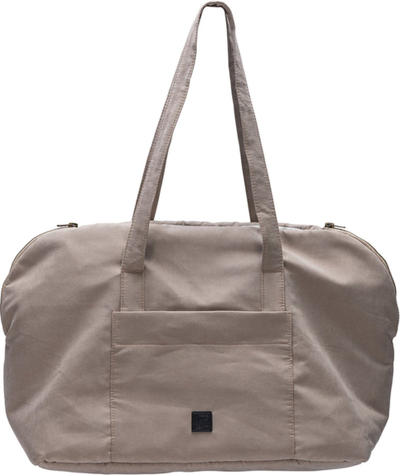 Designed by lotte bundu draagtas hond - hondentas - voor kleine honden - stevige bodem - beige - 48x23x33 cm one size
