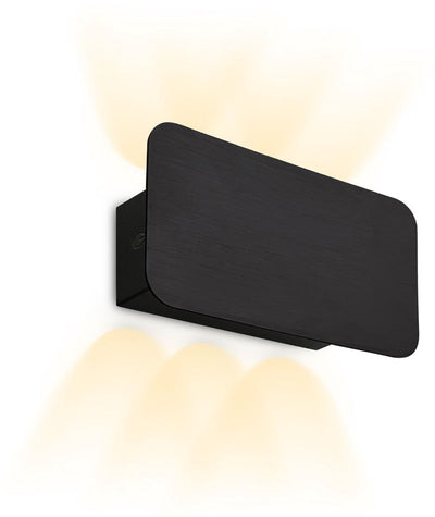 Briloner - oplaadbare wandlamp - buitenverlichting - met oplaadbare batterij - dimbaar - up- down - ip54 - zwart