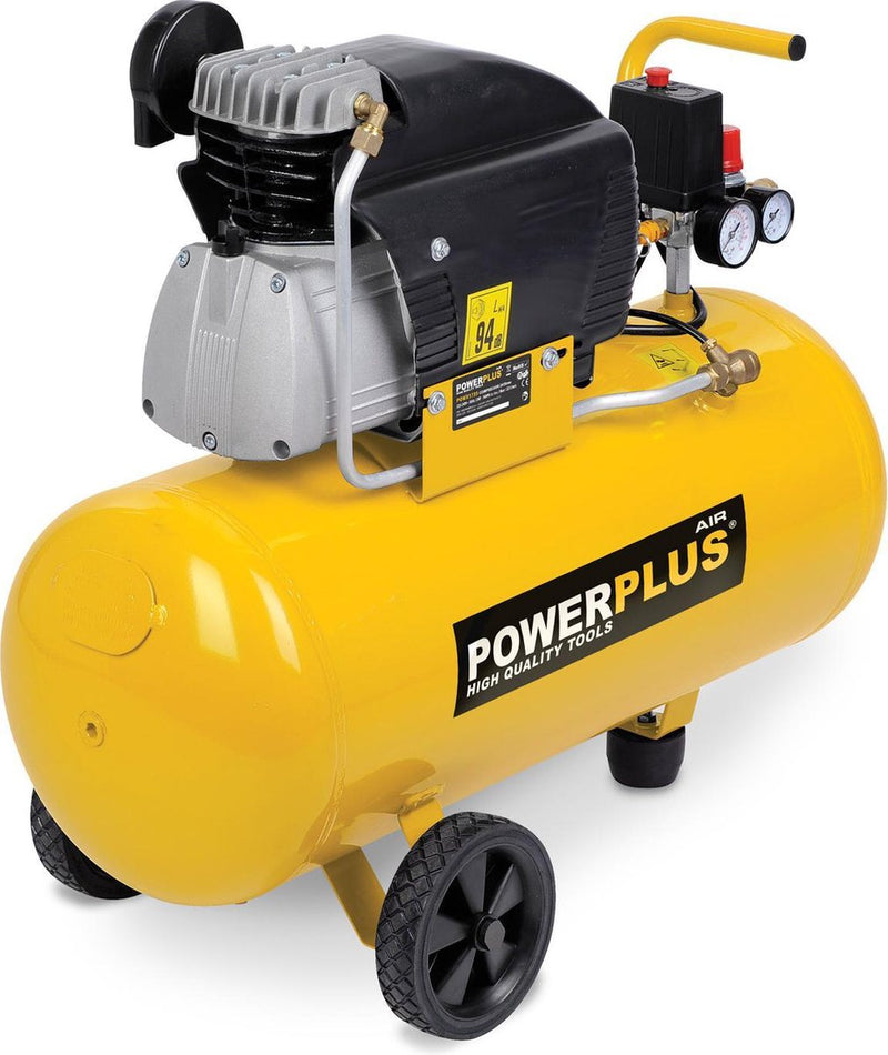 Powerplus powx1760 compressor - luchtcompressor - 1500w - 8 bar - 50l tankinhoud