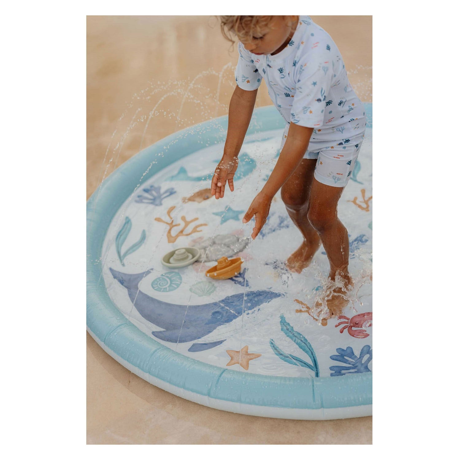 Little dutch ocean dreams sprinklermat 150 cm blauw