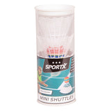 Sportx mini badminton shuttles in koker, 3st. - afbeelding 1