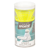 Sportx speed badminton shuttles in koker 3st. - afbeelding 2