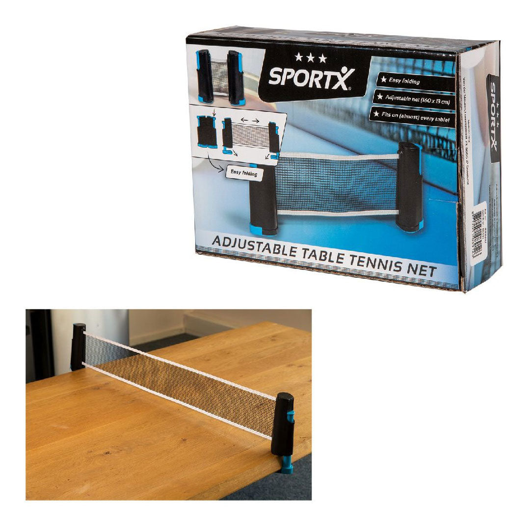 Sportx tafeltennisnet (oprolbaar)