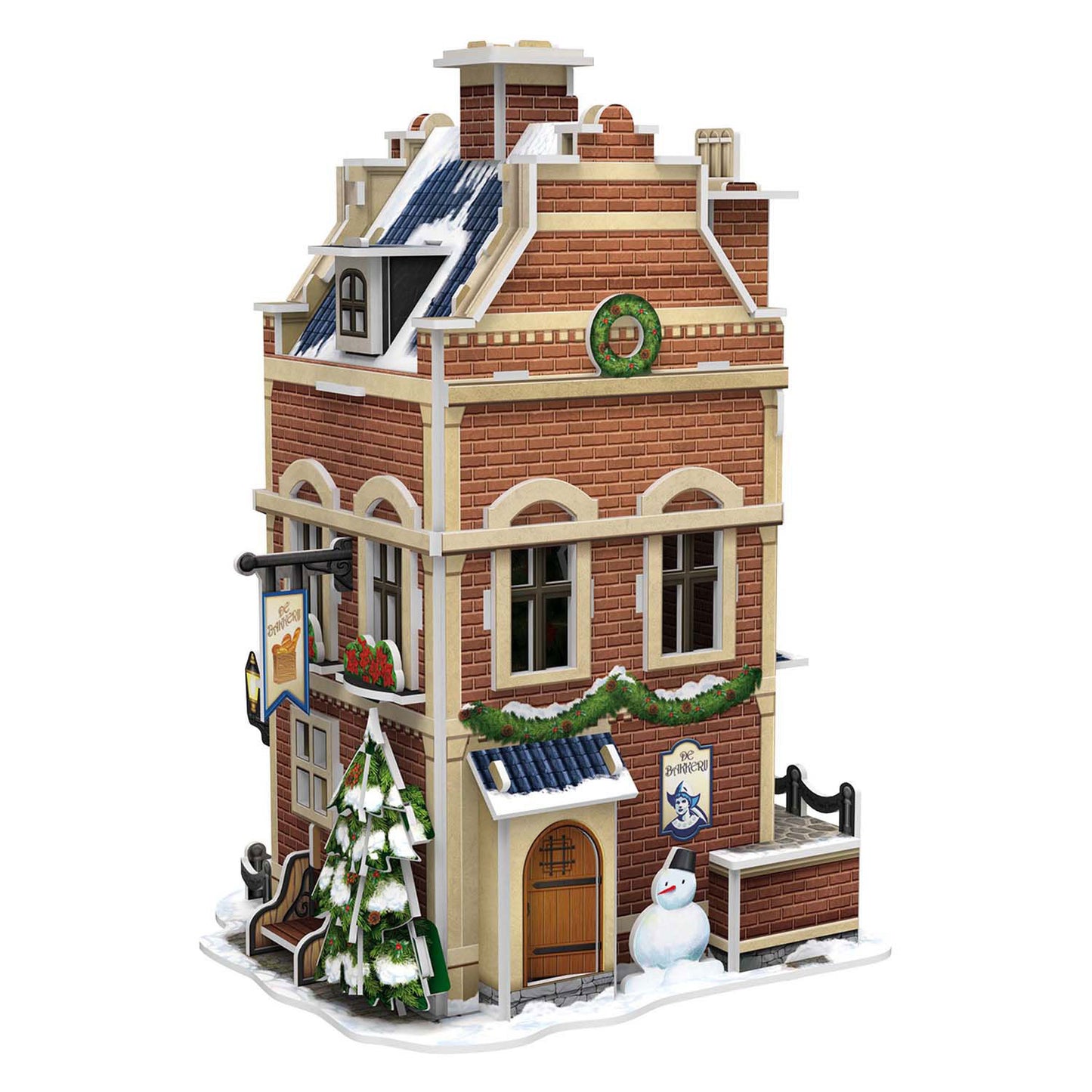 Cubic fun 3d puzzel hollanse bakkerij met led verlichting - 65st.