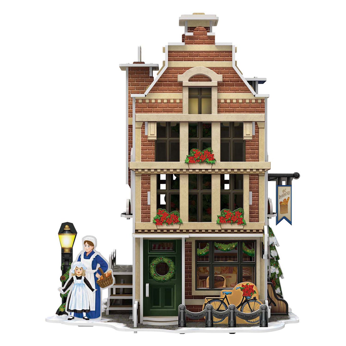 Cubic fun 3d puzzel hollanse bakkerij met led verlichting - 65st.