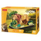 Cubic fun 3d puzzel leeuw - afbeelding 2
