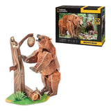 Cubic fun 3d puzzel national geographic bruine beer - afbeelding 3