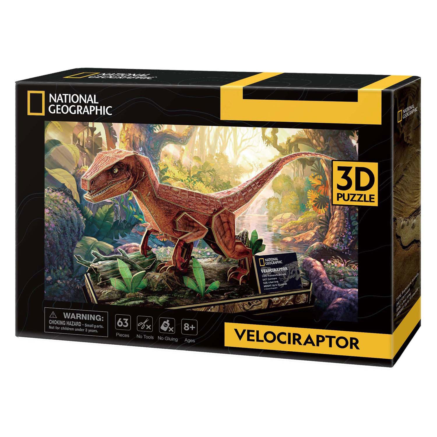 National geographic cubic fun 3d puzzel velociraptor