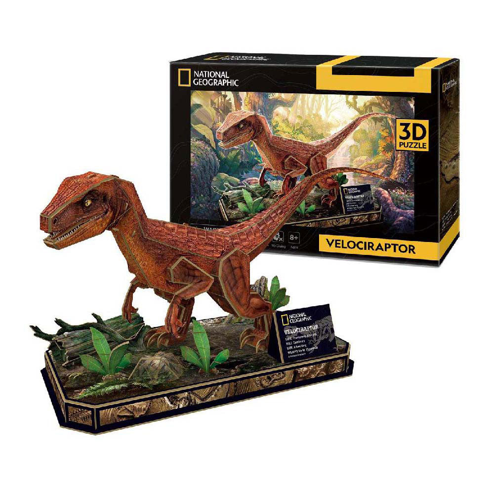 National geographic cubic fun 3d puzzel velociraptor