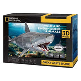 Cubic fun national geographic - 3d puzzel - witte haai - afbeelding 2