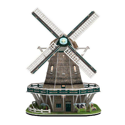 Cubic fun 3d puzzel molen led - 65st.